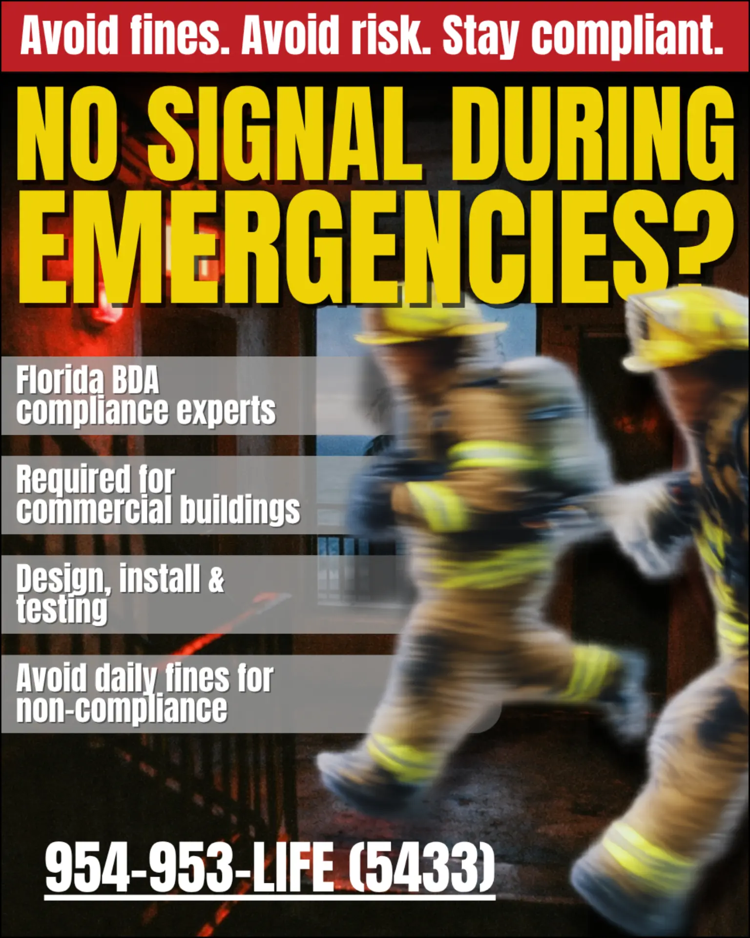 Florida BDA emergency signal compliance ad creative
